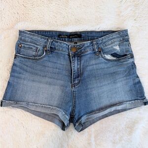 See Thru Soul Light Blue Jean Shorts